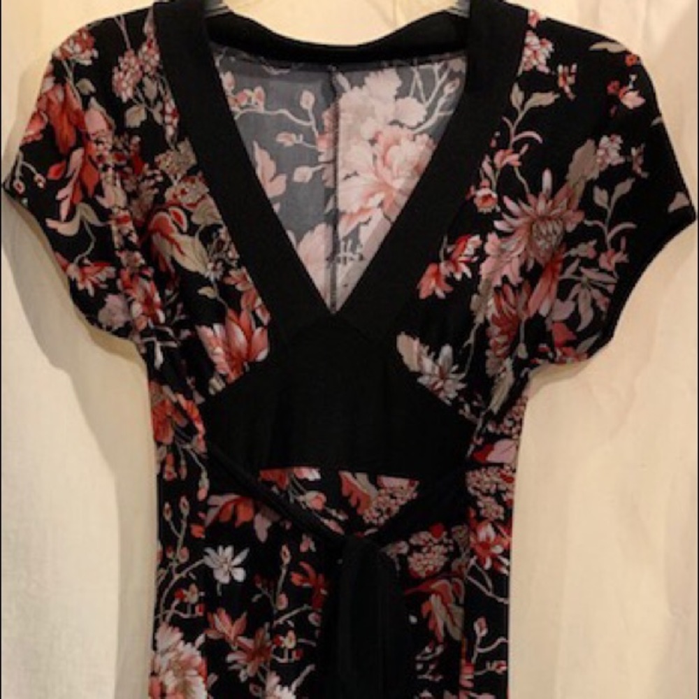 Floral Mock Wrap Dress Size Small
